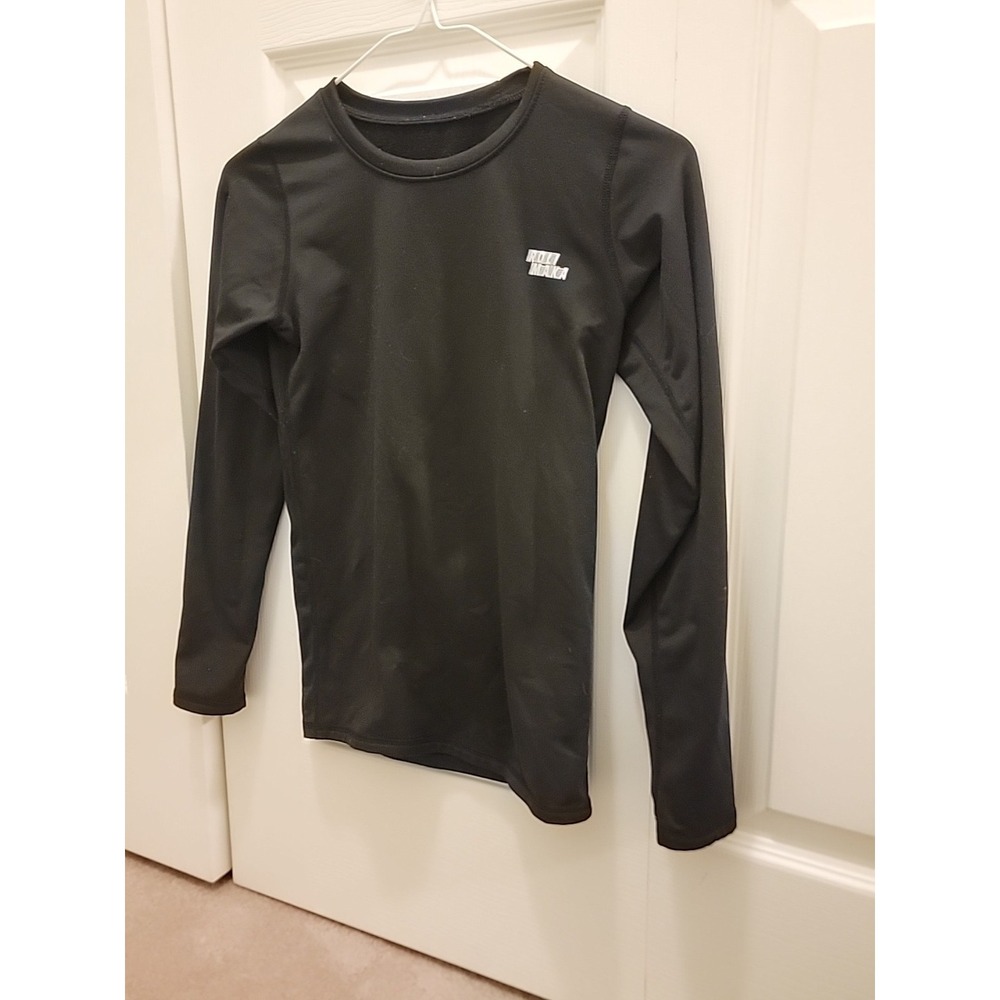 Roli Maka Boys Youth Medium Thermal Long Sleeve Shirt Cold Gear Black Pullover
